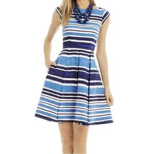 Kate Spade Blue Mariella striped Dress Women’s 8